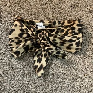 cheetah tie top